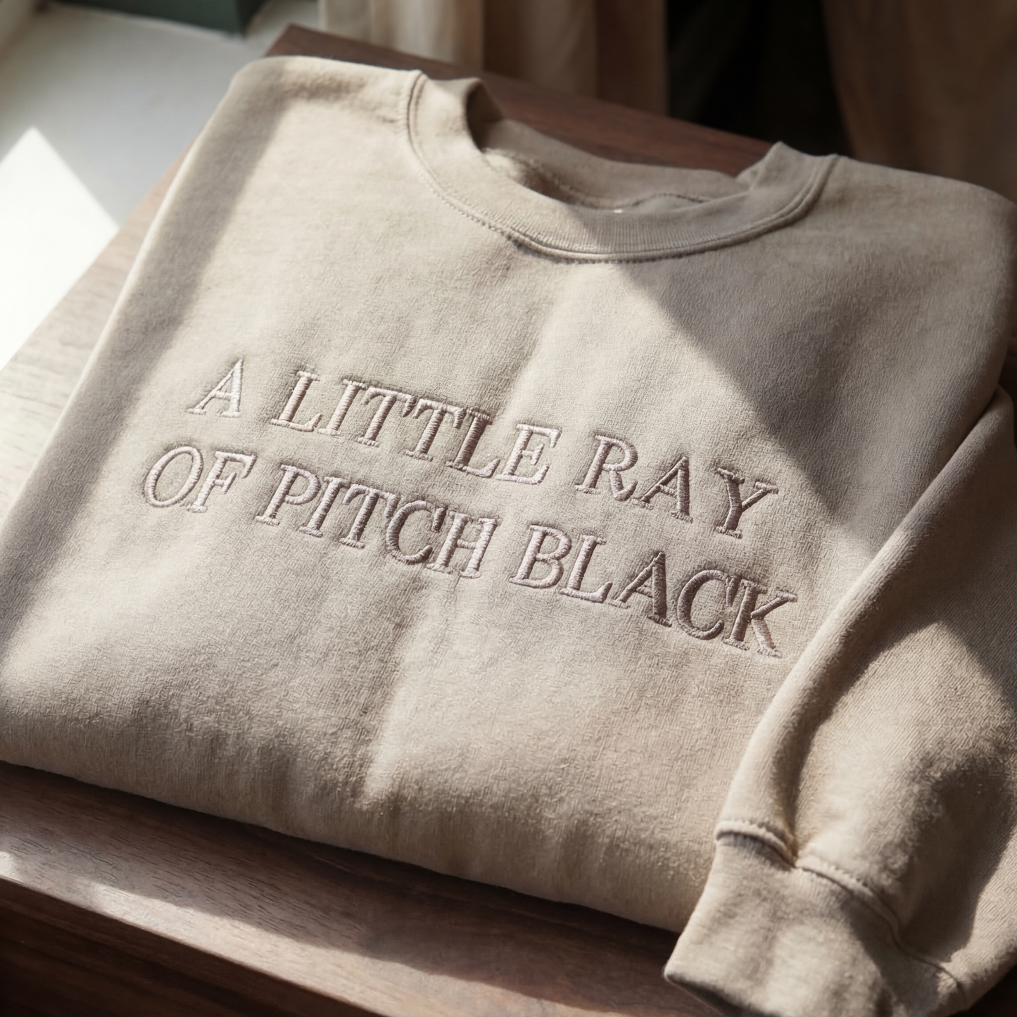 A Little Ray Of Pitch Black Embroidered Shirt (Copy)