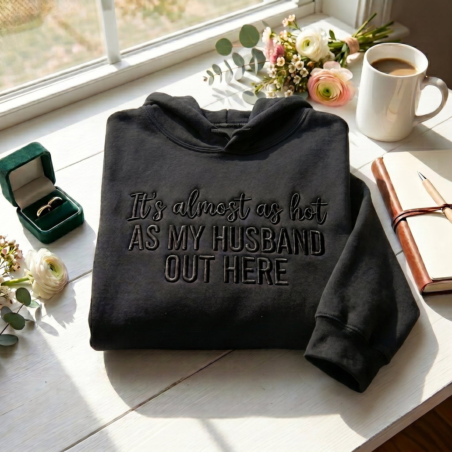 As My Husband Out Here Embroidered Shirt