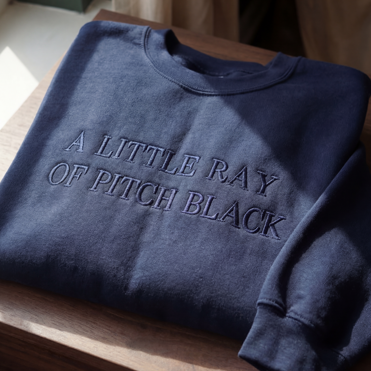 A Little Ray Of Pitch Black Embroidered Shirt (Copy)