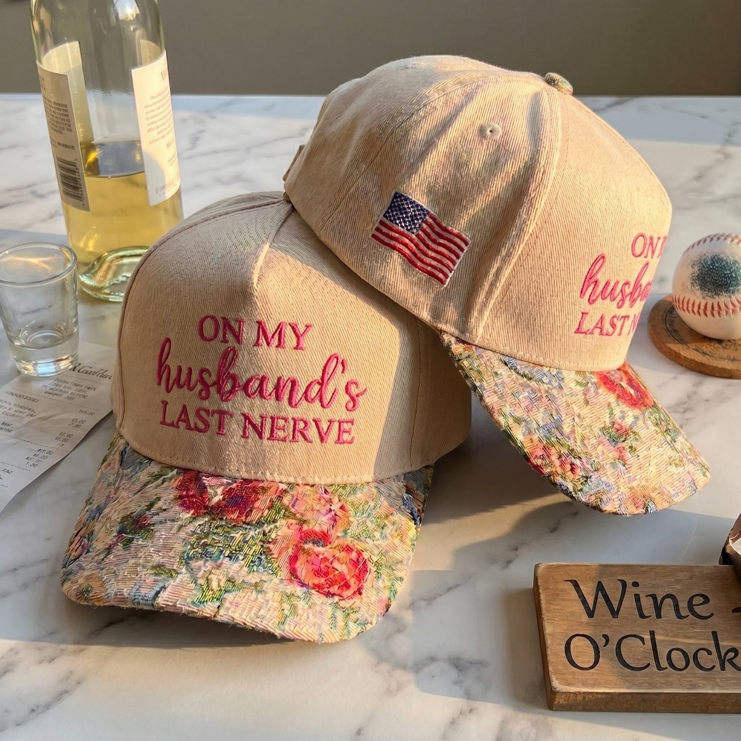 On My Husband Last Nerve FLoral Hat