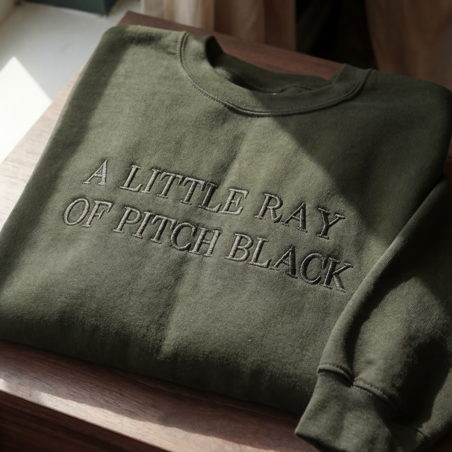 A Little Ray Of Pitch Black Embroidered Shirt (Copy)