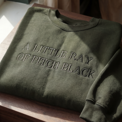 A Little Ray Of Pitch Black Embroidered Shirt (Copy)