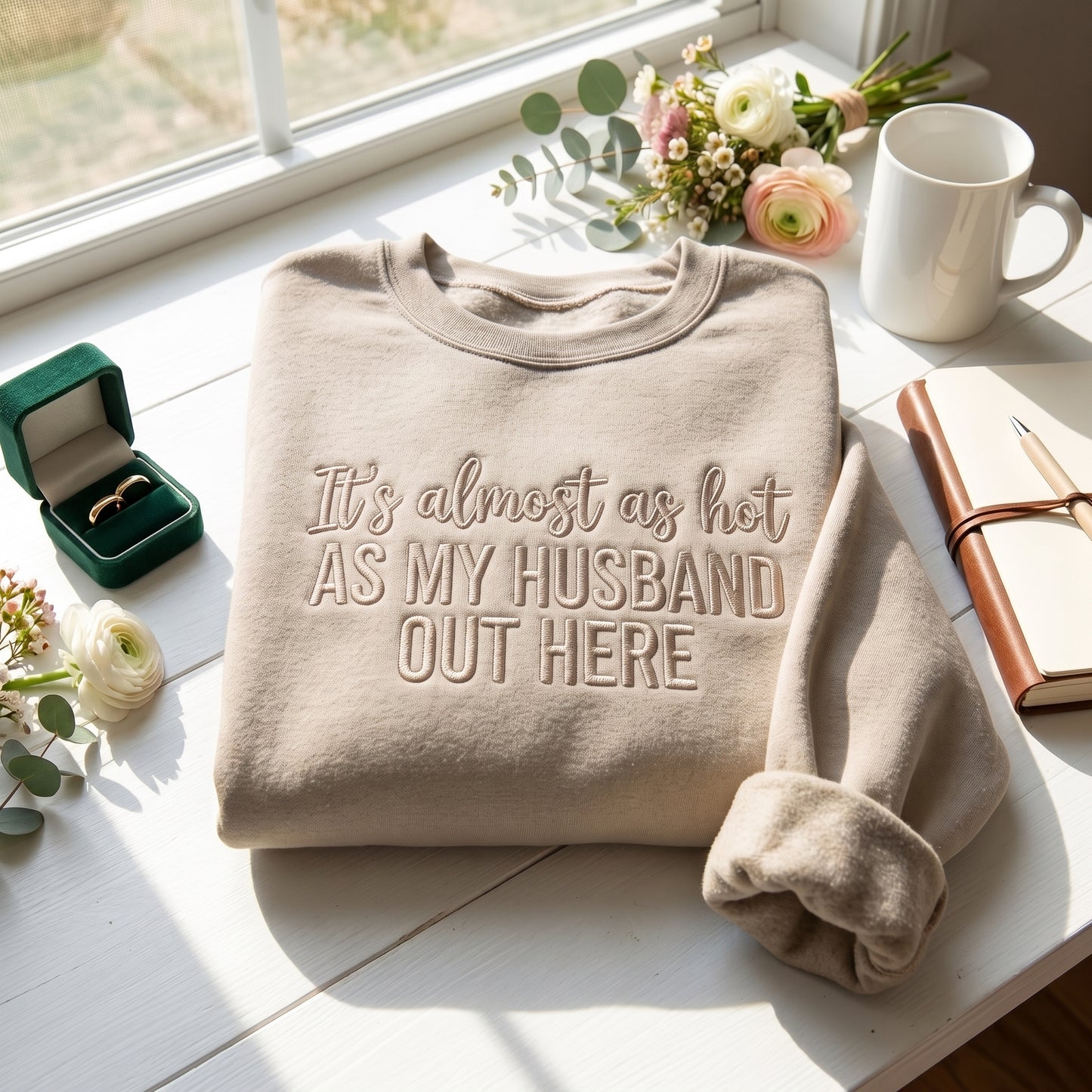 As My Husband Out Here Embroidered Shirt