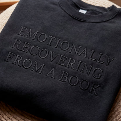 Emotionally Recovering From A Book Embroidered Shirt
