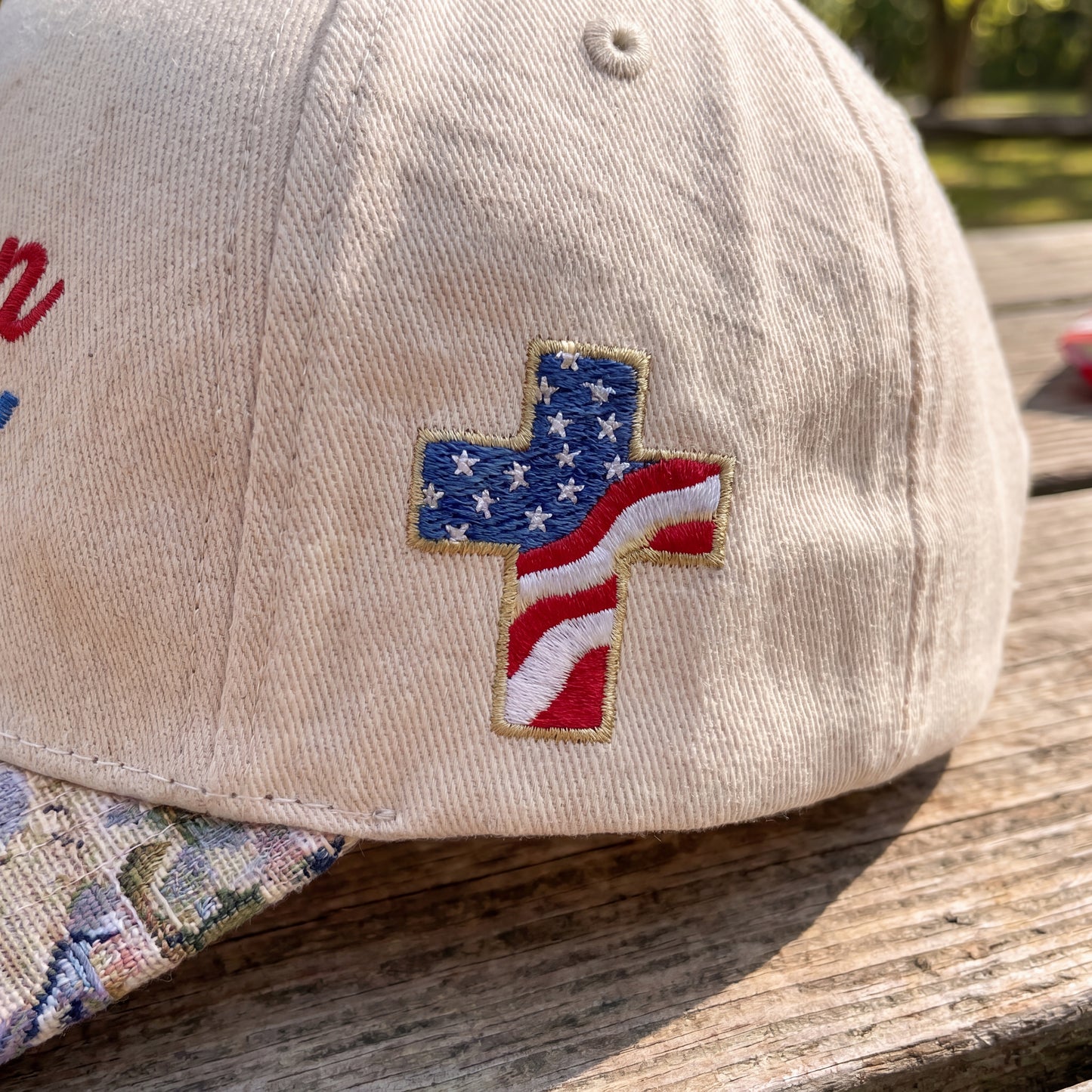 One Nation Under God FLoral Hat