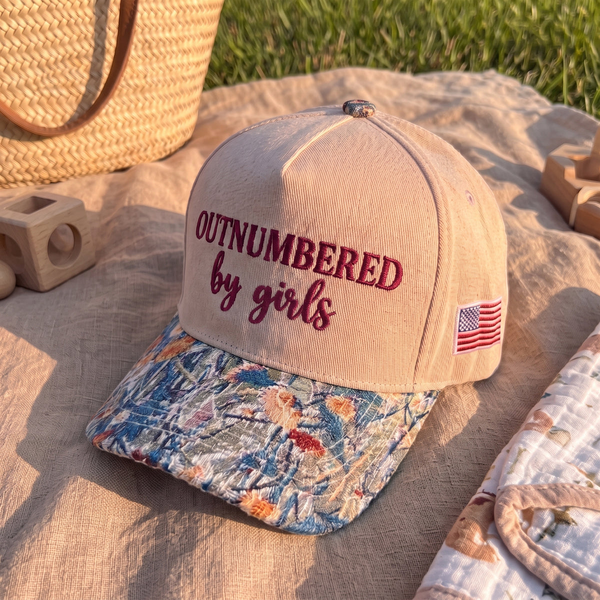 Outnumbered By Girls FLoral Hat