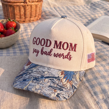 Good Moms Say Bad Words FLoral Hat