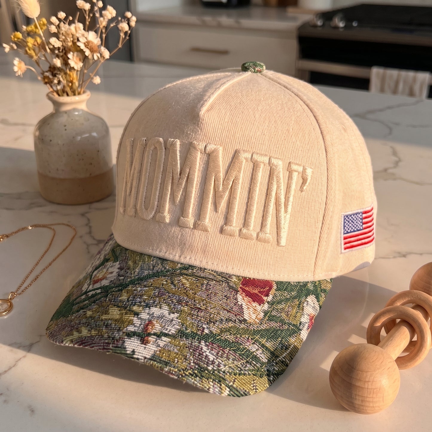 Mommin Tapestry FLoral Hat