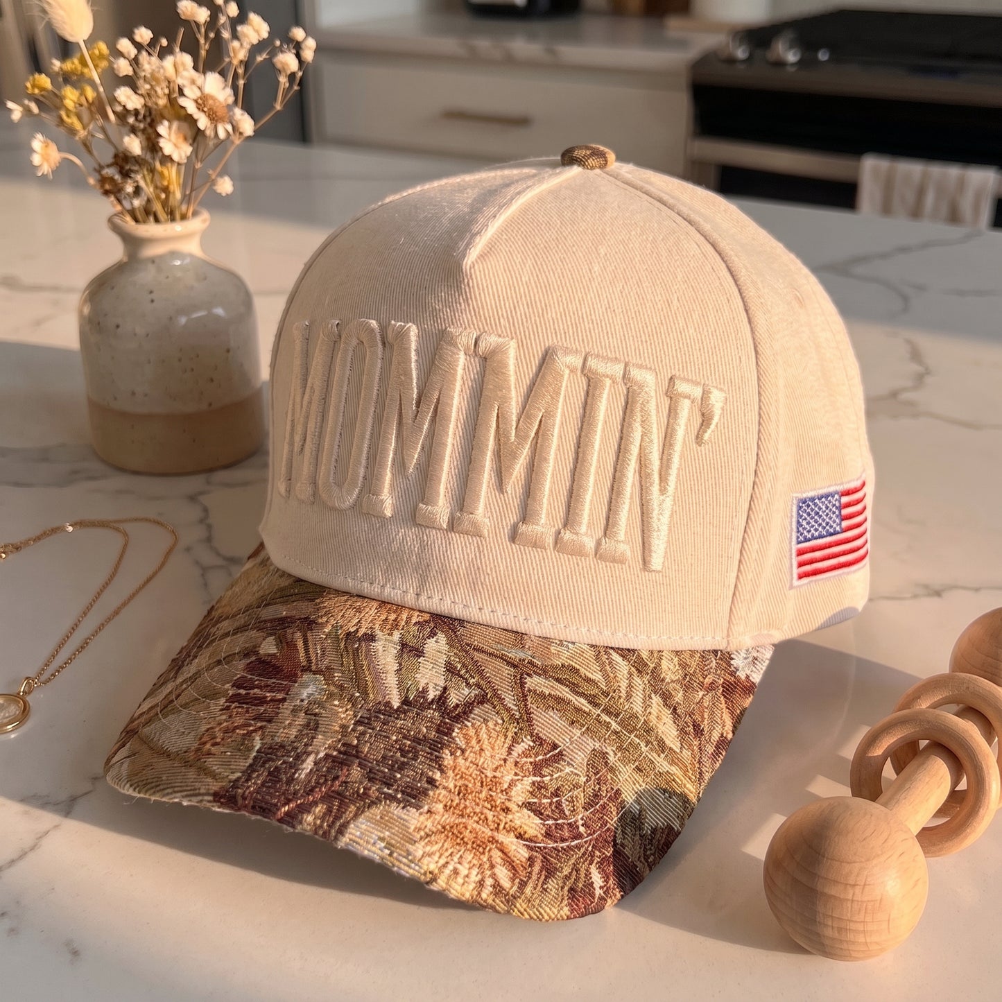 Mommin Tapestry FLoral Hat