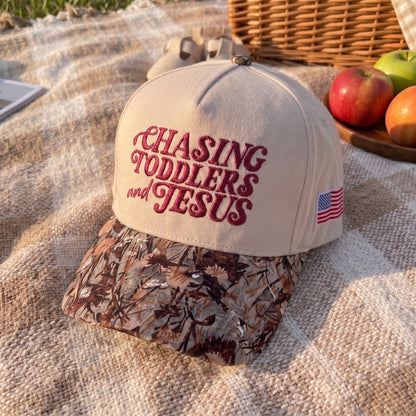 Chasing Toddlers And Jesus FLoral Hat