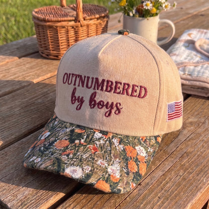 Outnumbered By Boys FLoral Hat
