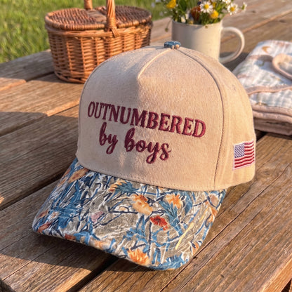 Outnumbered By Boys FLoral Hat