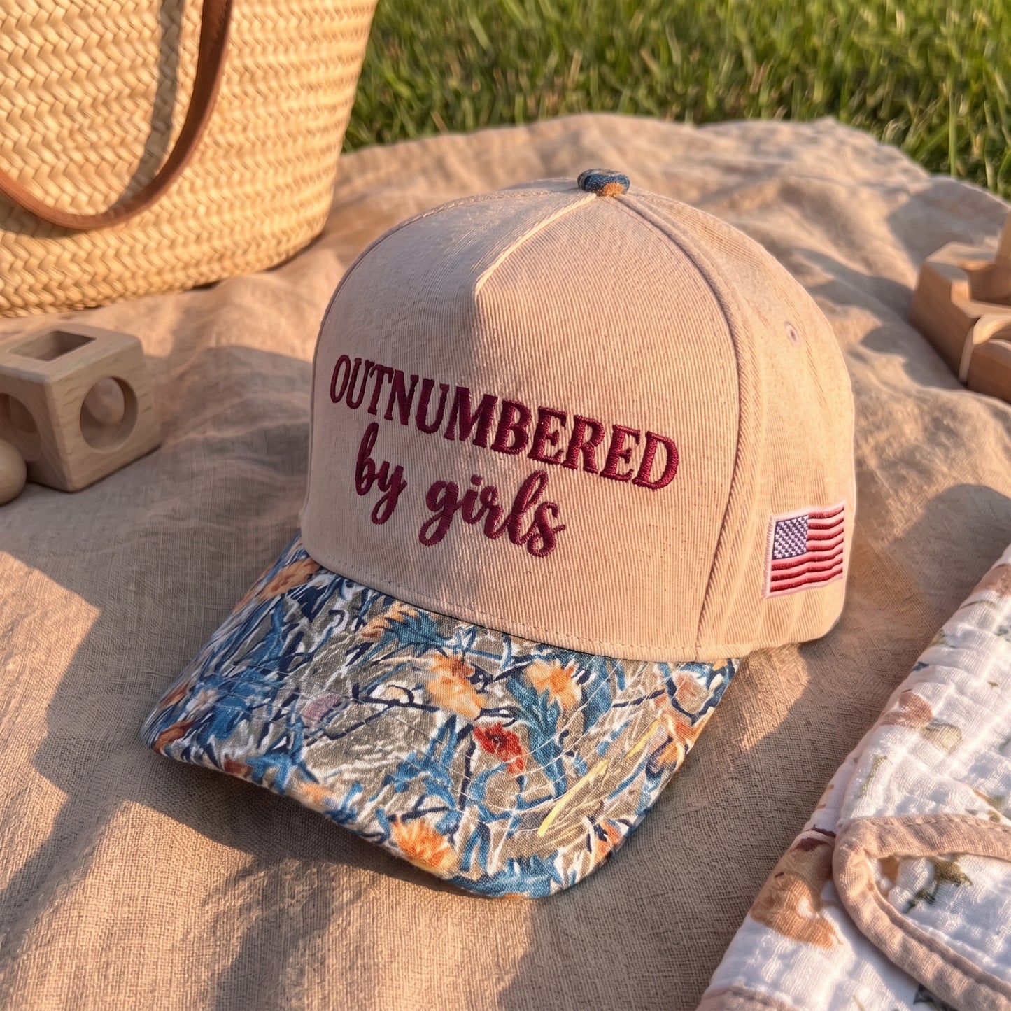 Outnumbered By Girls FLoral Hat
