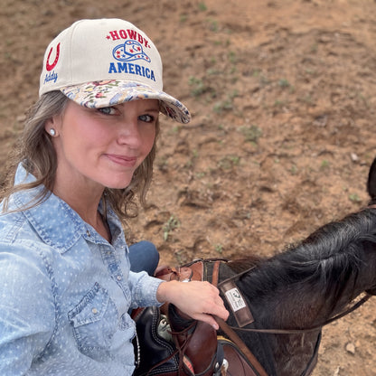 Howdy America Floral Hat