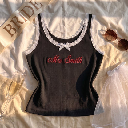 Personalize Bachelorette Lace Tank Top