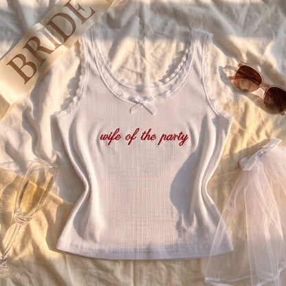 Personalize Bachelorette Lace Tank Top
