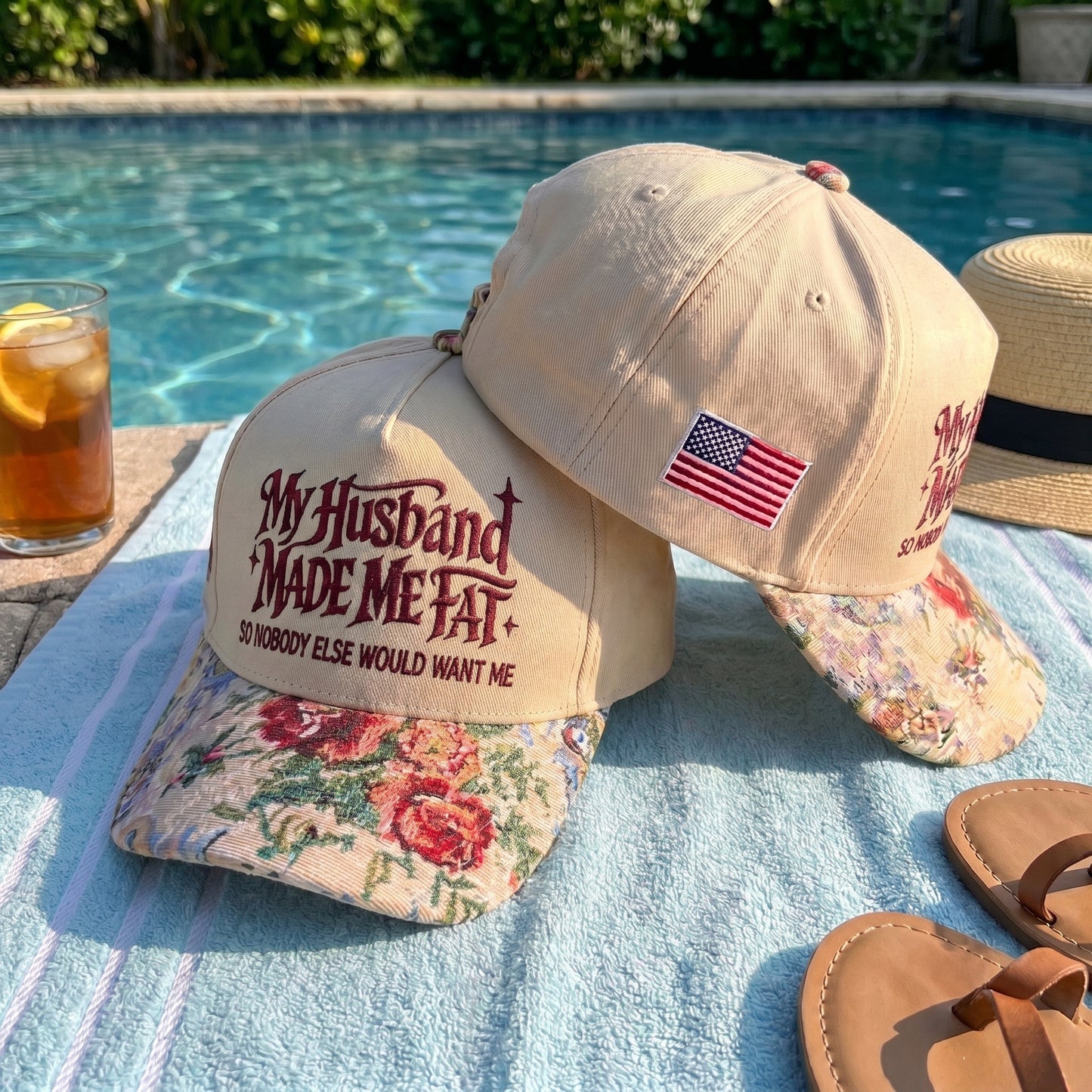 My Husband Made Me Fat FLoral Hat