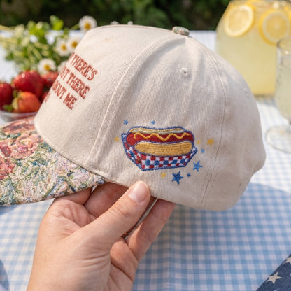 I Wonder If There's A Hot Dog FLoral Hat