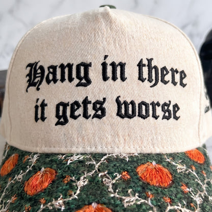 Hang In There Tapestry Brim Hat