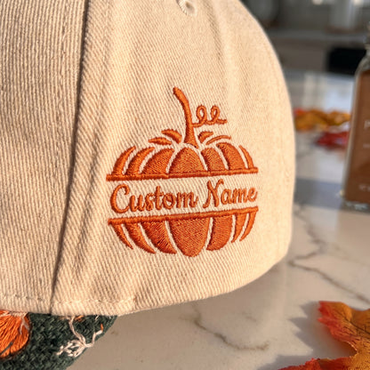 Don't Be A Halloweenie Pumpkin Tapestry Brim Hat
