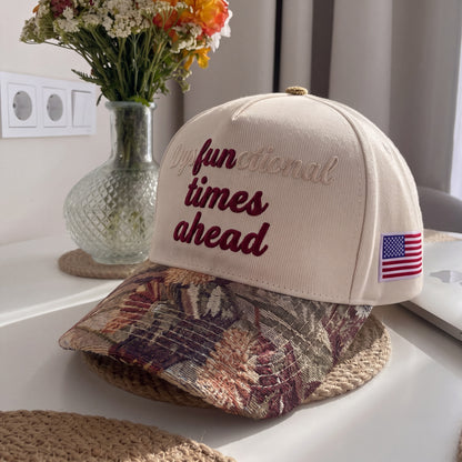 Fun Times Ahead Tapestry FLoral Hat