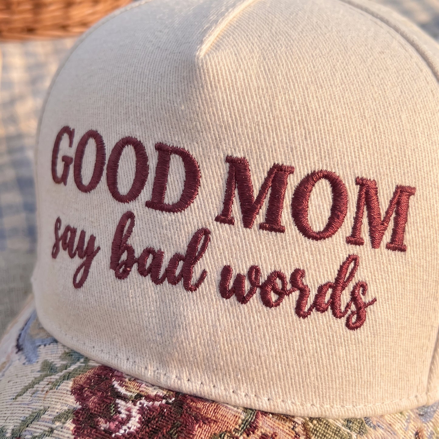 Good Moms Say Bad Words FLoral Hat