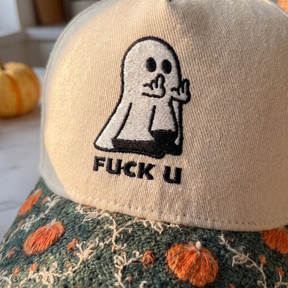 Funny Couple Ghost Pumkin Tapestry Hat