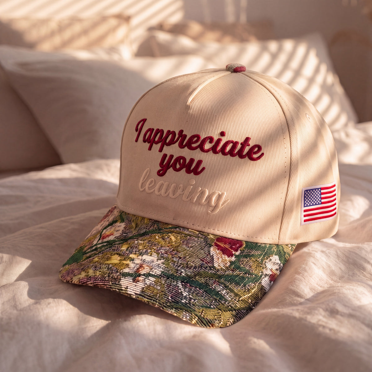 People Pleaser Tapestry FLoral Hat