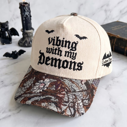 Vibing Demons Tapestry Brim Hat