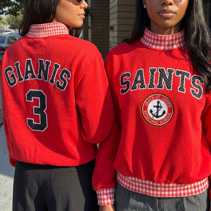 Build Your Own Team custom gingham mockneck