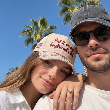 Put It On My Boyfriend's Tab FLoral Hat