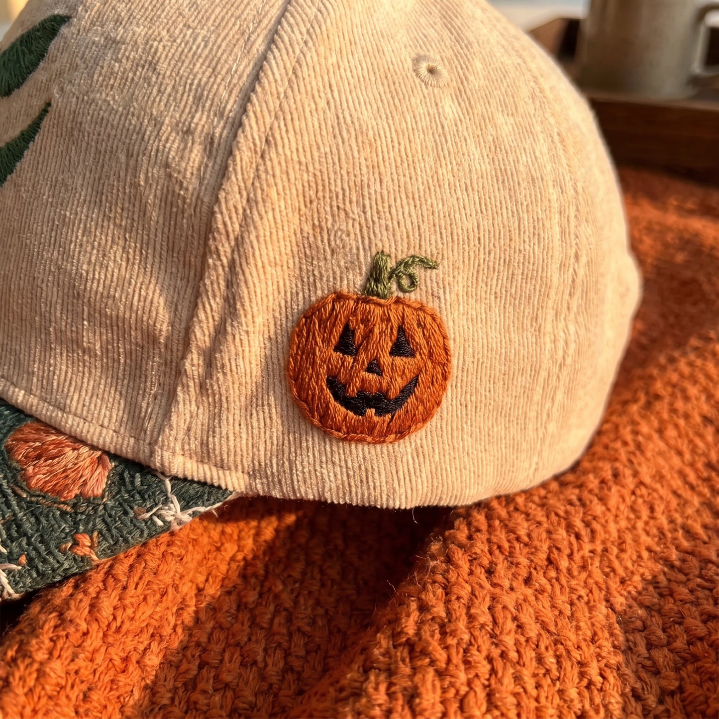 Halloween Pumpkin Tapestry Brim Hat