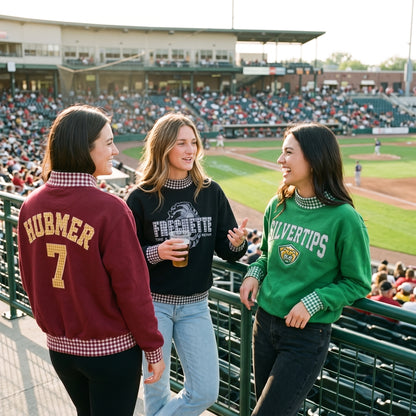 Pick Your Team — Basketball Gingham Mockneck