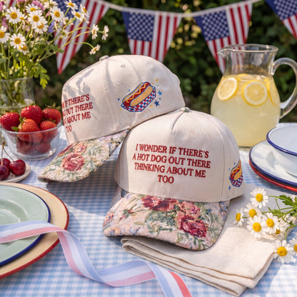 I Wonder If There's A Hot Dog FLoral Hat