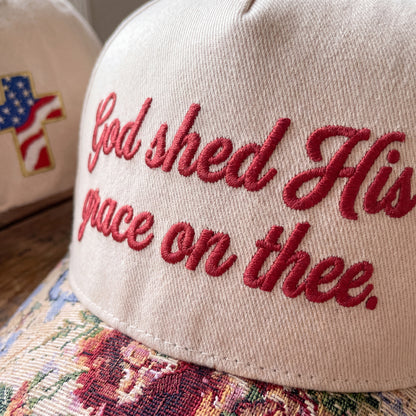 God Shed His Grace On Thee FLoral Hat