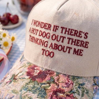I Wonder If There's A Hot Dog FLoral Hat