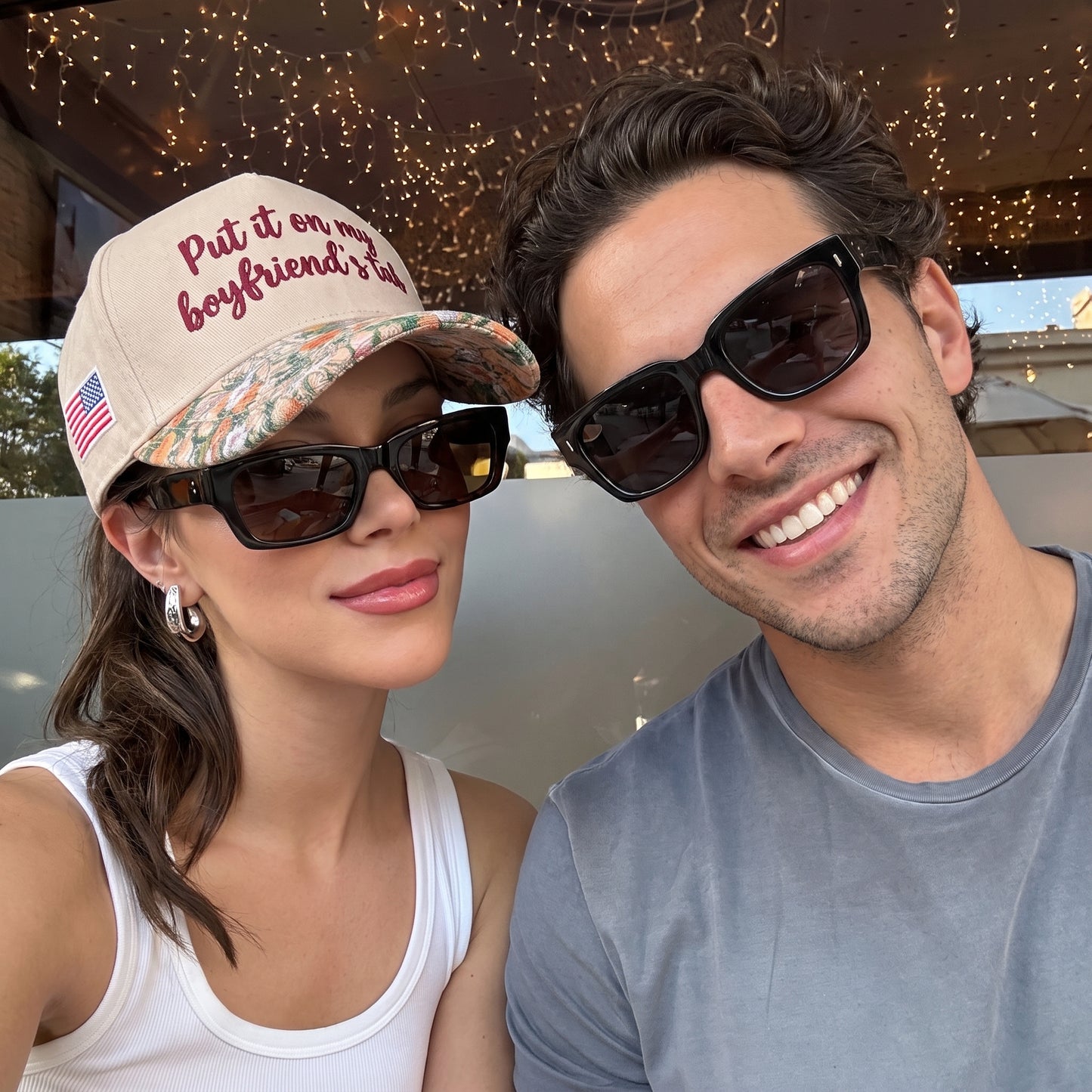 Put It On My Boyfriend's Tab FLoral Hat