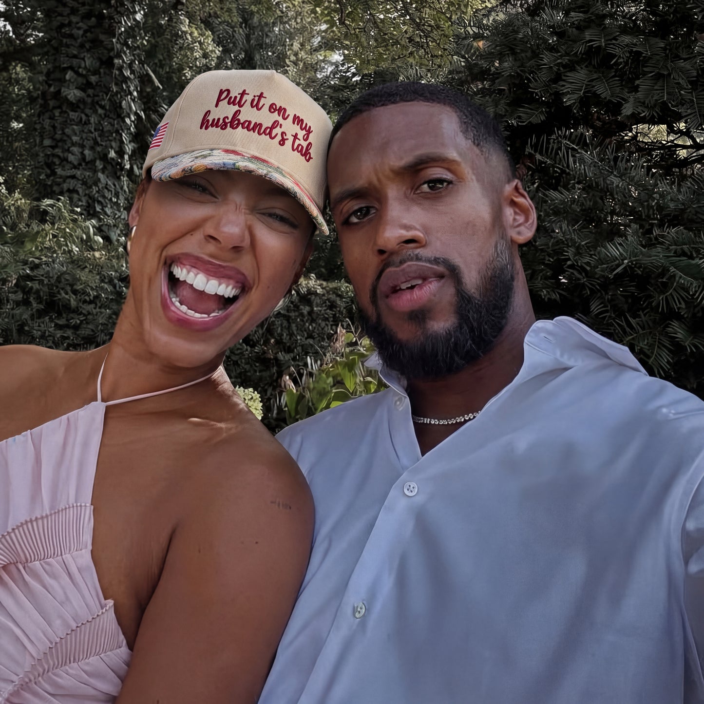 My Husband's Tab FLoral Hat