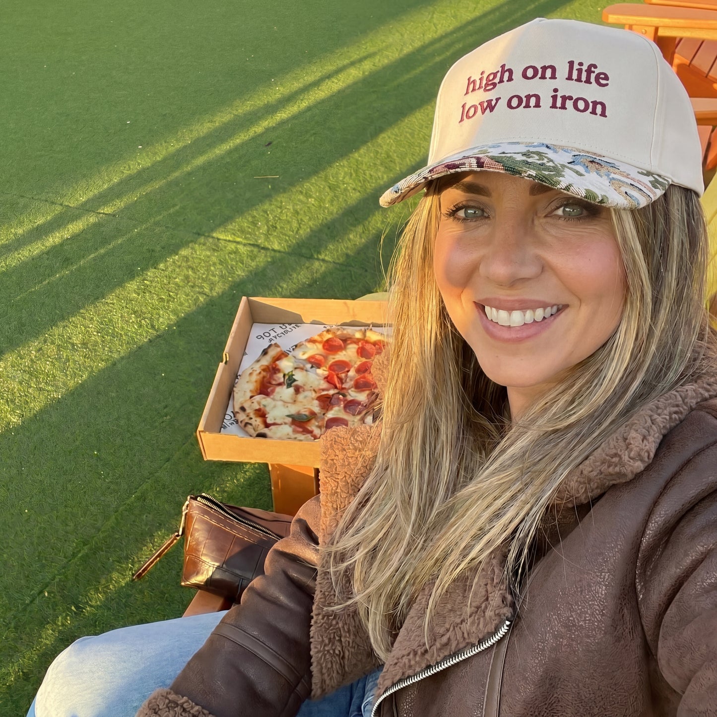High On Life Low On Iron FLoral Hat