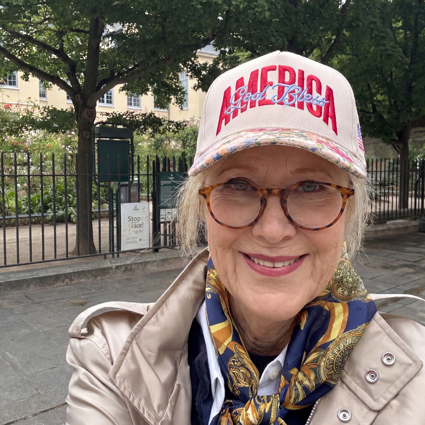 Jesus Bless America FLoral Hat
