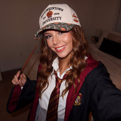 Halloween University Pumpkin Tapestry Brim Hat
