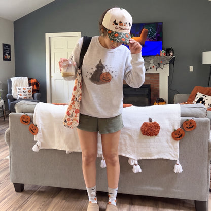 Halloweenie Pumpkin Tapestry Brim Hat