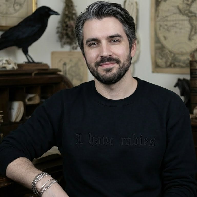 I Have Rabies Gothic Embroidered Shirt