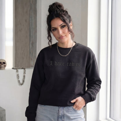 I Have Rabies Gothic Embroidered Shirt