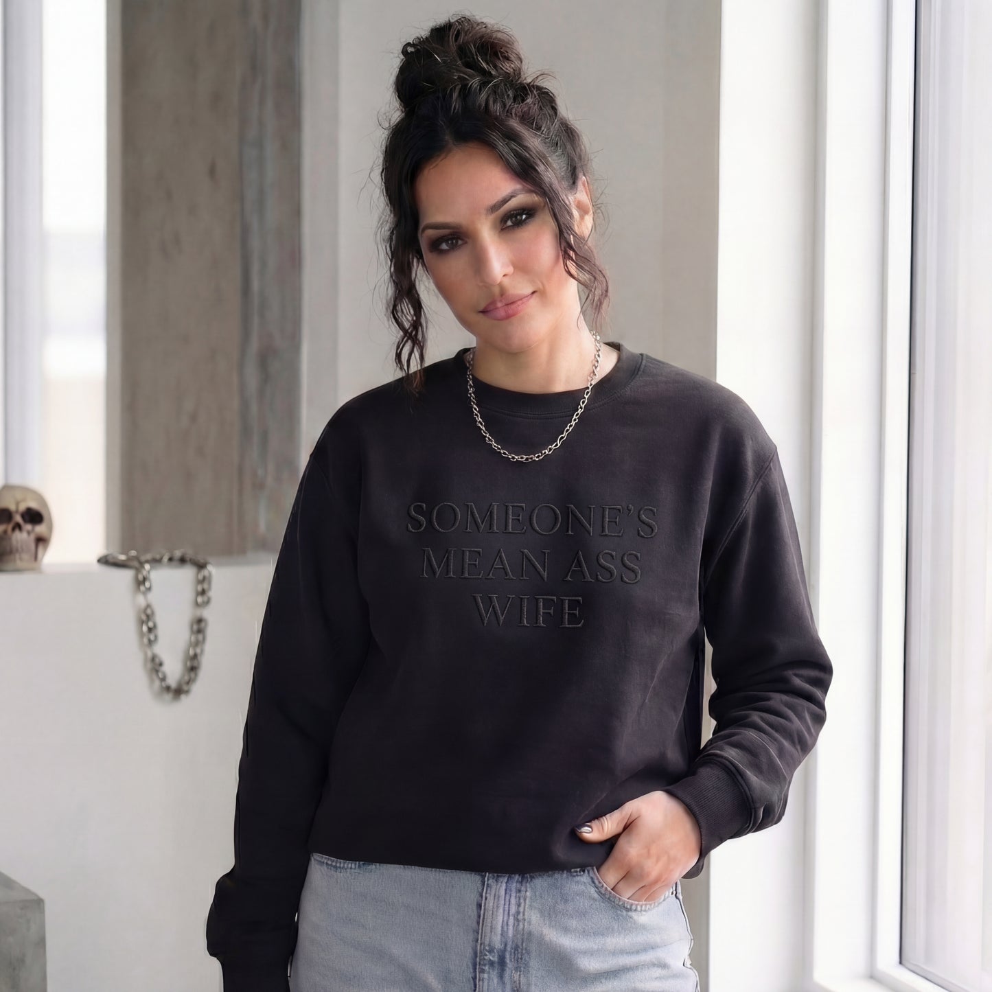 Someone's Mean Ass Wife Embroidered Shirt