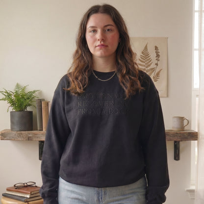 Emotionally Recovering From A Book Embroidered Shirt