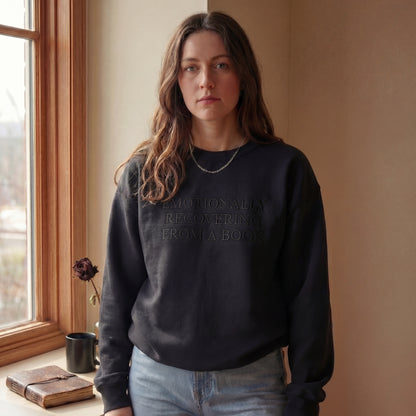Emotionally Recovering From A Book Embroidered Shirt