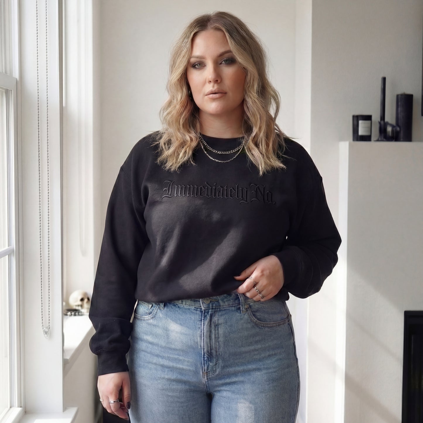 Immediately No. Gothic Embroidered Shirt