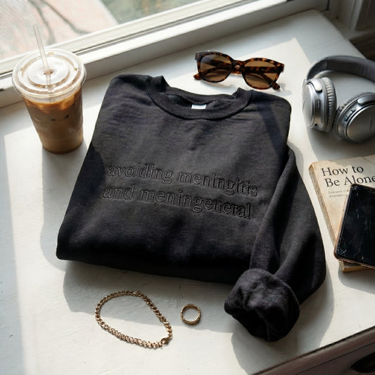 Avoiding Meningitis And Meningenera Embroidered Shirt