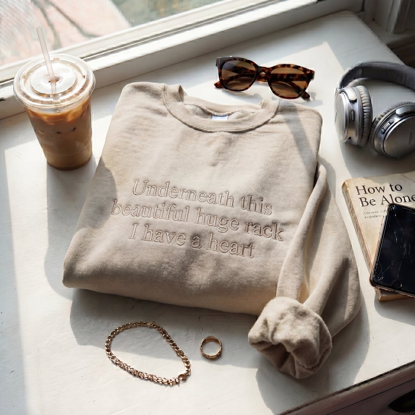 Underneath This Beautiful Huge Rack Embroidered Shirt